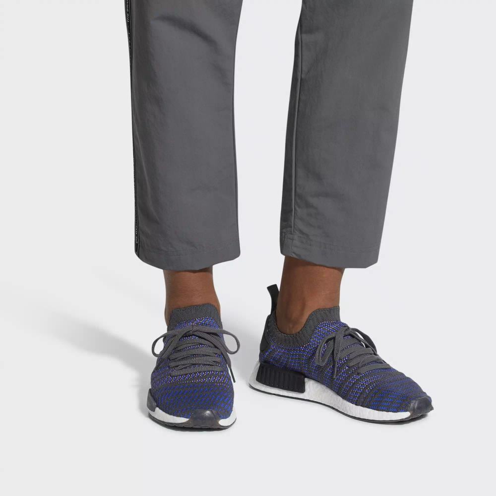 Adidas NMD R1 STLT Primeknit Tenis Azules Para Hombre (MX-22712)